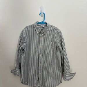 GAP Kids Black and White Striped Button Down Shirt